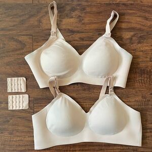 Momcozy Nursing Bras Set of 2 Beige size XL